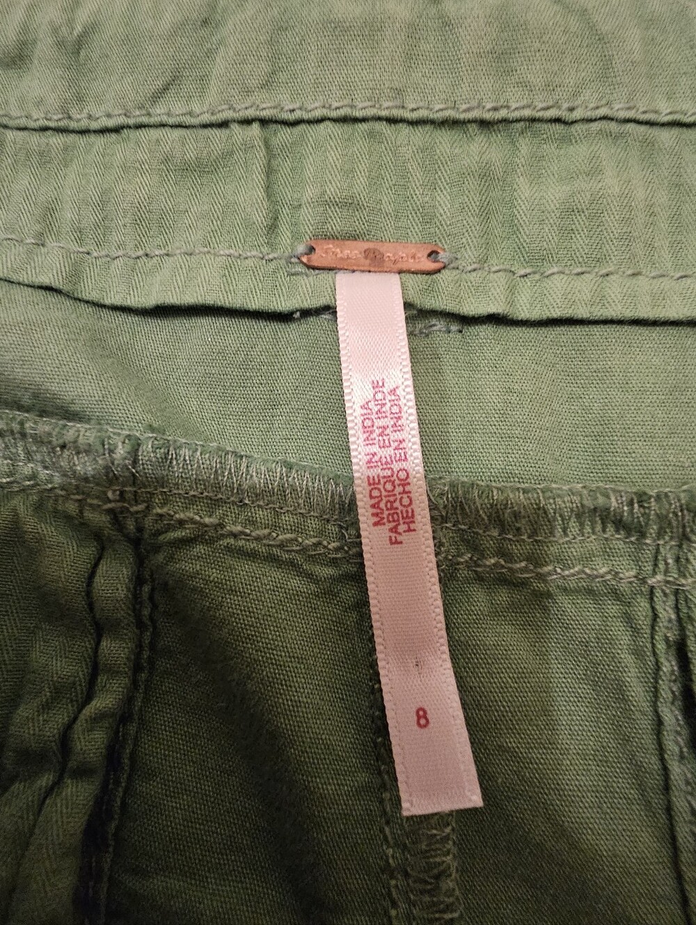 Free People Light Green Cargo Capri Pants - Picture 7 of 8